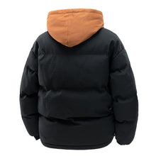 画像をギャラリービューアに読み込む, Men's Loose Casual Hooded Warm Fake Two-piece Cotton Jacket
