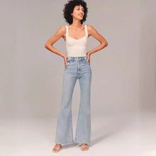 Load image into Gallery viewer, Women's flared pants new fashion light color jeans for women
