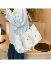 Load image into Gallery viewer, Embroidered Travel Bag Large Capacity Luggage Bag Lightweight Carry-on Handheld Shoulder Bag Boston Bag
