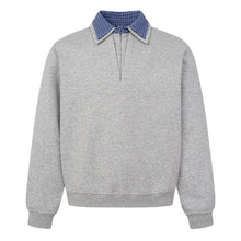 Load image into Gallery viewer, Blank washed to make old and fake two pieces of collared hoodies for men
