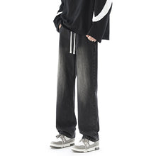 Load image into Gallery viewer, Jeans Men Casual Loose Straight Leg High-Waisted Light Color Long Pants Male
