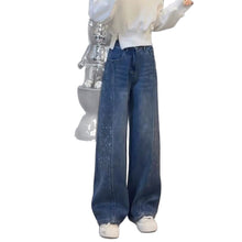 Load image into Gallery viewer, Retro Rhinestone Decorated Wide-Leg Jeans Women
