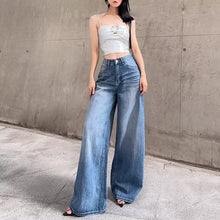 Load image into Gallery viewer, Loose Wide-Leg Straight Cut Jeans for Women
