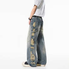 Load image into Gallery viewer, Ripped Breathable Loose Jeans
