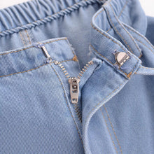 Load image into Gallery viewer, Strap up design straight leg jeans for women
