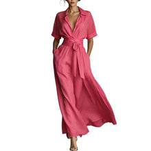 Load image into Gallery viewer, Solid Color Waist Slimming Dress
