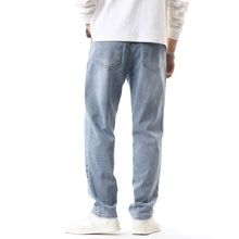 Load image into Gallery viewer, Retro Washed Blue Denim Pants Men's Jeans

