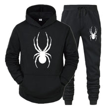 Load image into Gallery viewer, Men's Plus Size Spider Print Hoodie and Sweatpants Set
