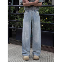 Load image into Gallery viewer, Jeans Men Lightweight Straight Leg High-End Loose Wide Leg Long Pants
