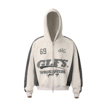 Load image into Gallery viewer, Suede zipper hoodie for men
