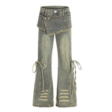 Load image into Gallery viewer, Hot girl splicing micro flared jeans for women
