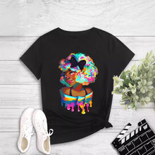 Load image into Gallery viewer, Fashion women's printed round neck pullover T-shirt
