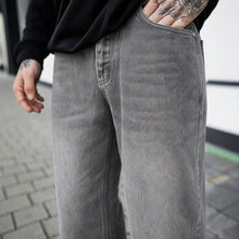 Load image into Gallery viewer, Comfortable Casual Men's Distressed Washed Gray Jeans
