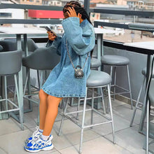 Load image into Gallery viewer, Women's Western Style Casual Loose Denim Dress
