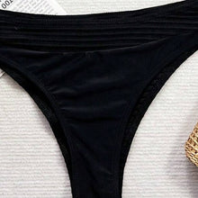 Charger l'image dans la galerie, Vertical texture hanging neck bikini set
