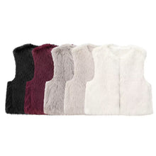 Load image into Gallery viewer, Artificial fur short vest for women's clothing
