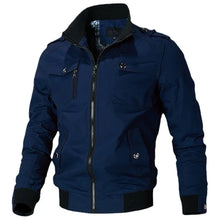 Load image into Gallery viewer, Bomber Jacket Men Fashion Casual Windbreaker Jacket Coat Men 2023 Spring Autumn New Hot Outwear Stand Slim Military Jacket Mens
