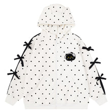 Load image into Gallery viewer, Grey dot three-dimensional cat ear hooded cardigan

