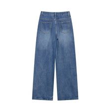 Load image into Gallery viewer, Rivet trimmed long straight leg jeans for women
