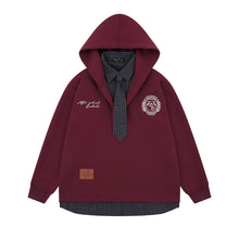 Load image into Gallery viewer, Fake two hooded loose hoodies
