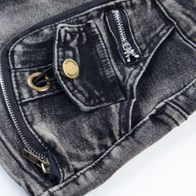 Load image into Gallery viewer, Washed and worn low rise jeans for women
