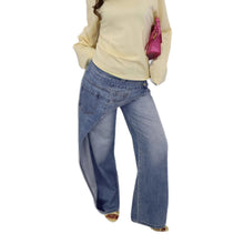 Charger l'image dans la galerie, Deconstructed Asymmetrical Design Denim Pants
