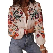 Load image into Gallery viewer, Style loose long sleeve digital print shirt top
