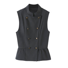 Load image into Gallery viewer, Standing collar short skirt style vest woman

