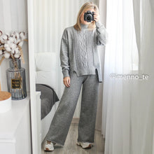 Load image into Gallery viewer, Women Sweater  Wide Leg Pant Two Piece Sets
