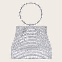 Load image into Gallery viewer, PU diamond bag magnetic buckle chain bag
