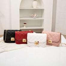 Load image into Gallery viewer, Small square bag embroidered diamond grid women's bag
