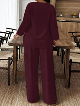 画像をギャラリービューアに読み込む, Plus Size Women's Casual Long-Sleeved Shirt And Loose Pants
