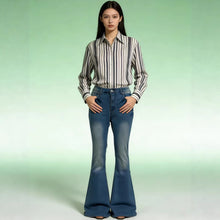 Load image into Gallery viewer, Retro High-Waisted Flared Slim-Fitting, Stylish Jeans
