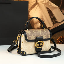 Load image into Gallery viewer, Leather Small Square Bag for Women, Fashionable Magenta Color, Handheld Mini Bag, Elegant and Stylish, Shoulder Crossbody Bag
