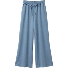 Load image into Gallery viewer, Casual Sport Blue Hoodie Jacket and Wide Leg Pants Two Piece Set for Women
