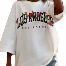 Load image into Gallery viewer, Letter Printed Round Neck Short Sleeve T-Shirt
