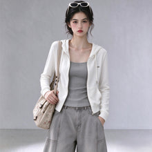 Load image into Gallery viewer, Striped Hooded Double Zipper Hoodie Jacket Two-Piece Set
