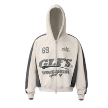 Load image into Gallery viewer, Suede zipper hoodie for men
