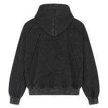 Load image into Gallery viewer, Loose black hoodie with multiple zippers jacket
