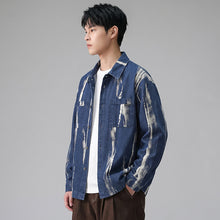 Load image into Gallery viewer, Men's Casual Tie-Dye Long Sleeve Collared Loose Irregular Shirt Jacket
