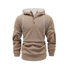 Load image into Gallery viewer, Casual Solid Color Jacquard Long Sleeve Hooded Sweatshirt Men
