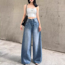 Load image into Gallery viewer, Loose Wide-Leg Straight Cut Jeans for Women
