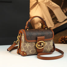 Load image into Gallery viewer, Leather Small Square Bag for Women, Fashionable Magenta Color, Handheld Mini Bag, Elegant and Stylish, Shoulder Crossbody Bag
