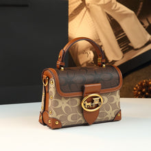 Load image into Gallery viewer, Leather Small Square Bag for Women, Fashionable Magenta Color, Handheld Mini Bag, Elegant and Stylish, Shoulder Crossbody Bag
