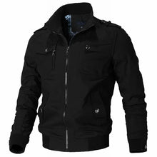 Load image into Gallery viewer, Bomber Jacket Men Fashion Casual Windbreaker Jacket Coat Men 2023 Spring Autumn New Hot Outwear Stand Slim Military Jacket Mens
