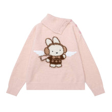 Load image into Gallery viewer, Diagonal button large lapel sweater
