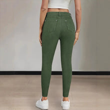 Load image into Gallery viewer, Military Green High Elastic Skinny Fit Long Jeans for Women
