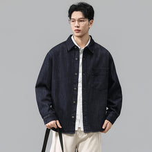 Load image into Gallery viewer, High Street Raw Denim Long Sleeve Collar Shirt
