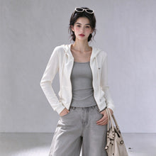 Load image into Gallery viewer, Striped Hooded Double Zipper Hoodie Jacket Two-Piece Set
