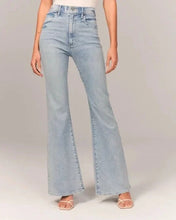 Load image into Gallery viewer, Women's flared pants new fashion light color jeans for women
